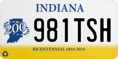 IN license plate 981TSH