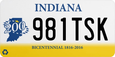 IN license plate 981TSK