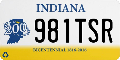 IN license plate 981TSR