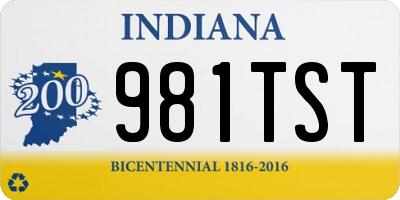 IN license plate 981TST