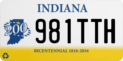 IN license plate 981TTH