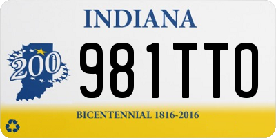 IN license plate 981TTO