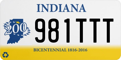 IN license plate 981TTT