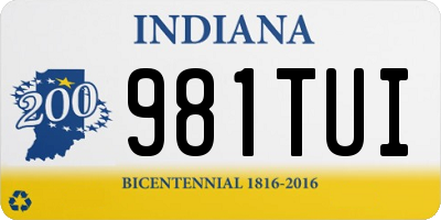 IN license plate 981TUI