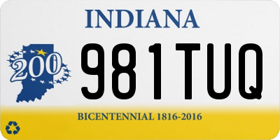 IN license plate 981TUQ