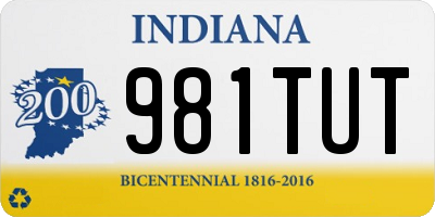 IN license plate 981TUT