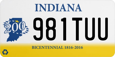 IN license plate 981TUU