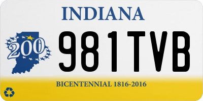 IN license plate 981TVB