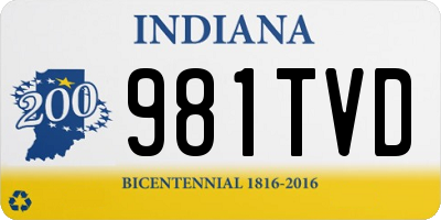 IN license plate 981TVD