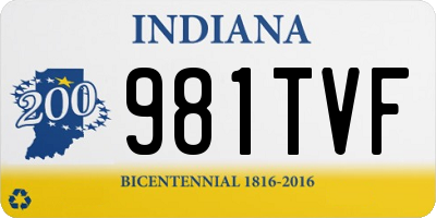 IN license plate 981TVF