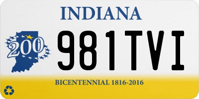 IN license plate 981TVI
