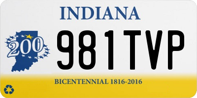 IN license plate 981TVP