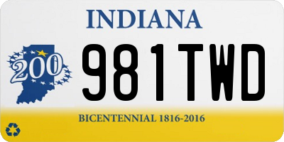 IN license plate 981TWD