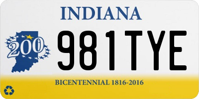 IN license plate 981TYE