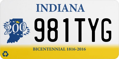 IN license plate 981TYG