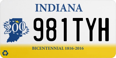 IN license plate 981TYH