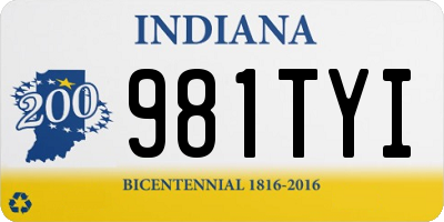 IN license plate 981TYI