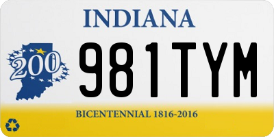 IN license plate 981TYM