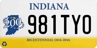 IN license plate 981TYO