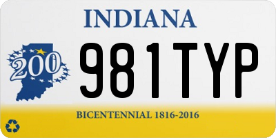IN license plate 981TYP