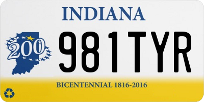 IN license plate 981TYR