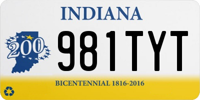 IN license plate 981TYT