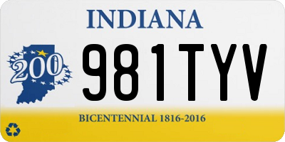 IN license plate 981TYV