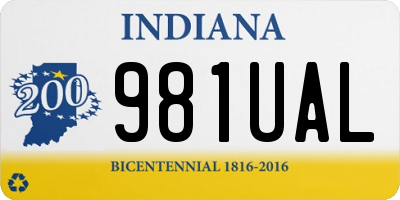 IN license plate 981UAL