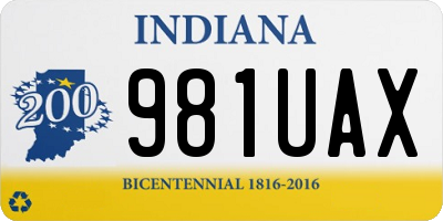 IN license plate 981UAX