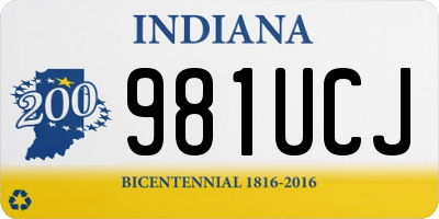 IN license plate 981UCJ