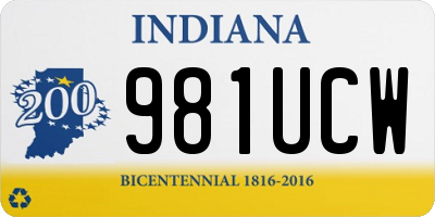 IN license plate 981UCW