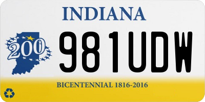 IN license plate 981UDW