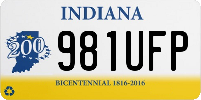 IN license plate 981UFP