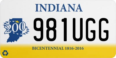 IN license plate 981UGG