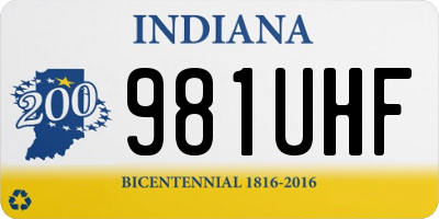 IN license plate 981UHF