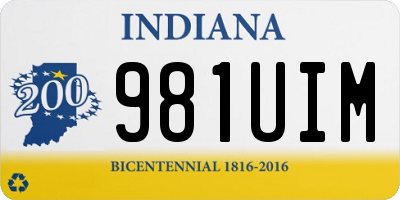 IN license plate 981UIM