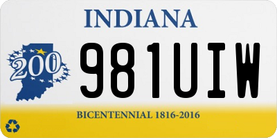 IN license plate 981UIW