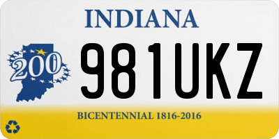 IN license plate 981UKZ