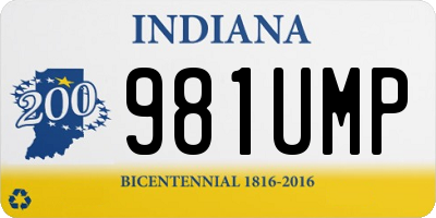 IN license plate 981UMP