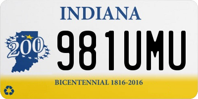 IN license plate 981UMU