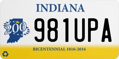 IN license plate 981UPA