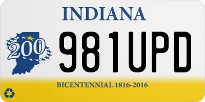 IN license plate 981UPD