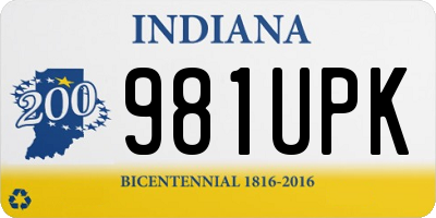 IN license plate 981UPK
