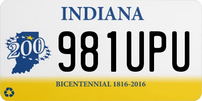 IN license plate 981UPU
