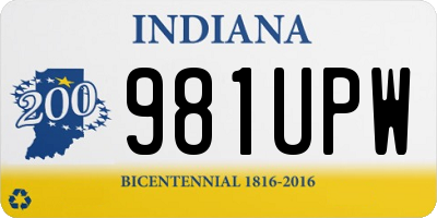 IN license plate 981UPW