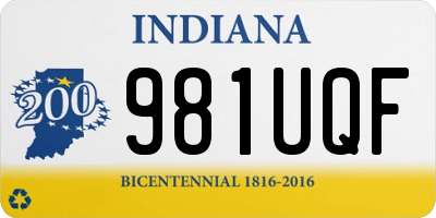 IN license plate 981UQF