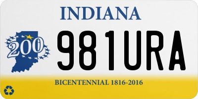 IN license plate 981URA
