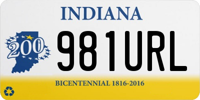 IN license plate 981URL