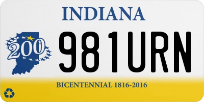 IN license plate 981URN