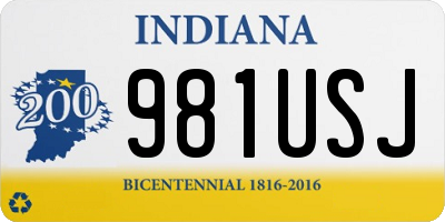 IN license plate 981USJ